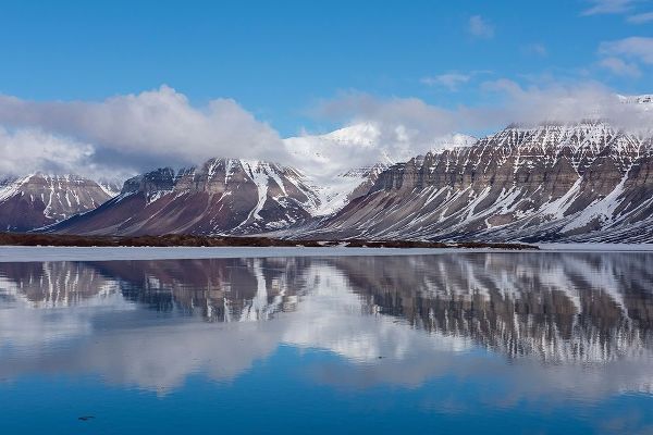 Norway-Svalbard-Spitsbergen-Fjord Arctic fjord reflections